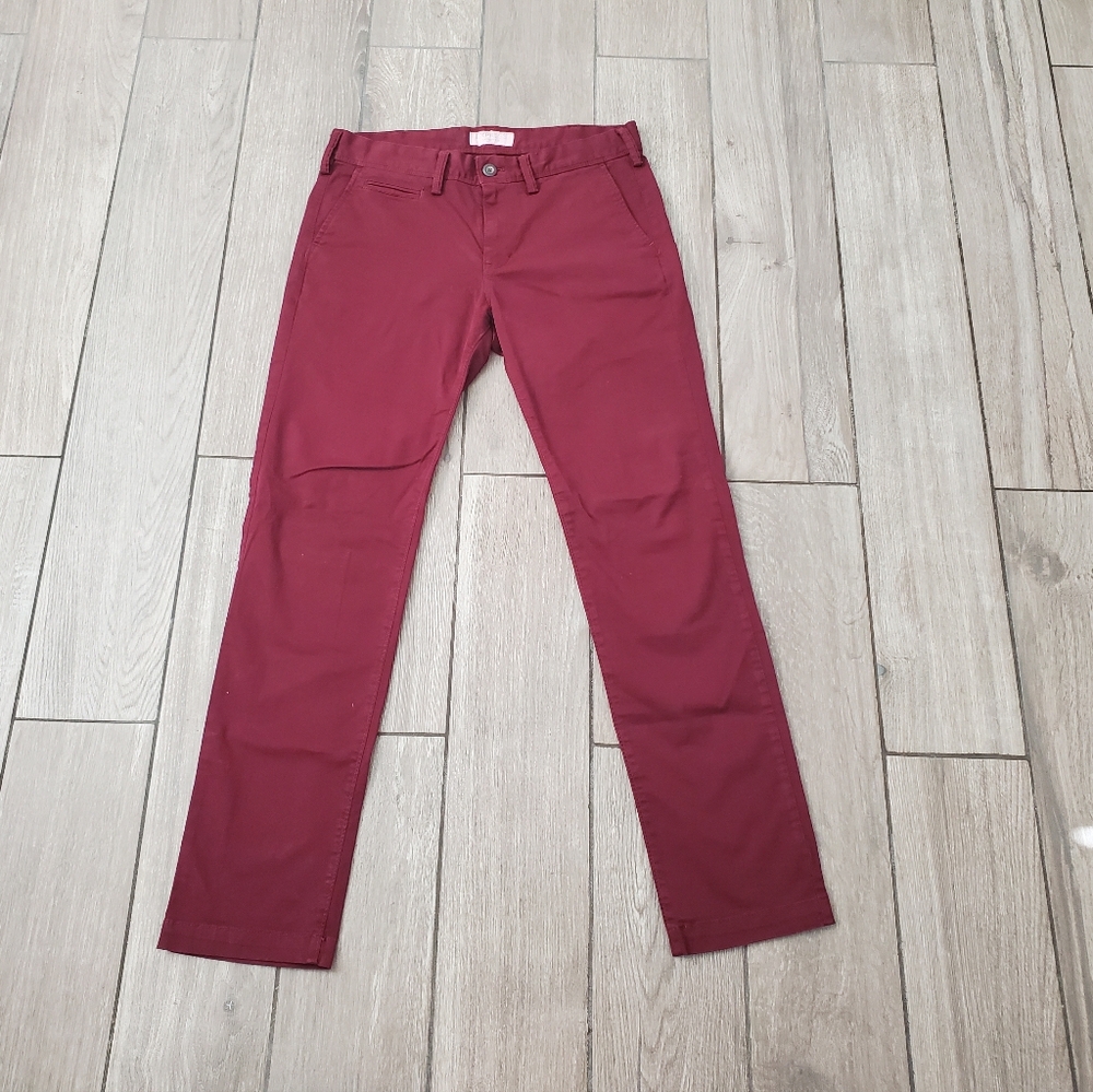 EXPRESS men's cotton blend burgundy skinny fit Hayden pants size 29/30